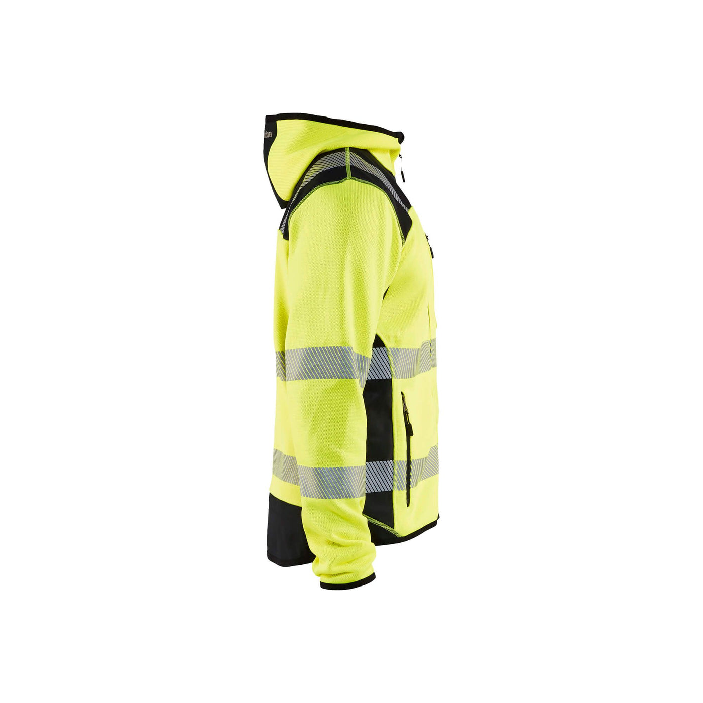 Blaklader 49232120 Knitted Hi-Vis Jacket Yellow/Black Right #colour_yellow-black