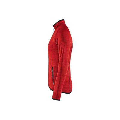 Blaklader 49122117 Knitted Jacket Red/Black Left #colour_red-black