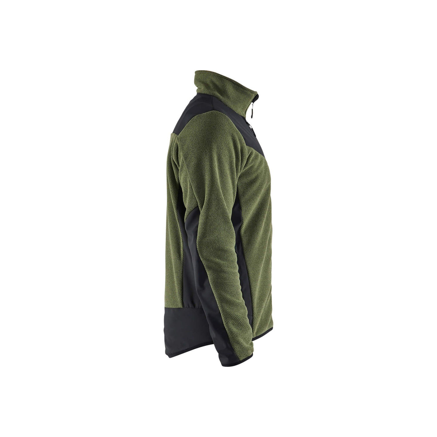 Blaklader 59422536 Knitted Jacket With Softshell Autumn Green/Black Right #colour_autumn-green-black