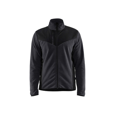 Blaklader 59422536 Knitted Jacket With Softshell Dark Grey/Black Main #colour_dark-grey-black