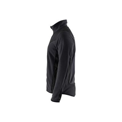 Blaklader 59422536 Knitted Jacket With Softshell Dark Grey/Black Left #colour_dark-grey-black