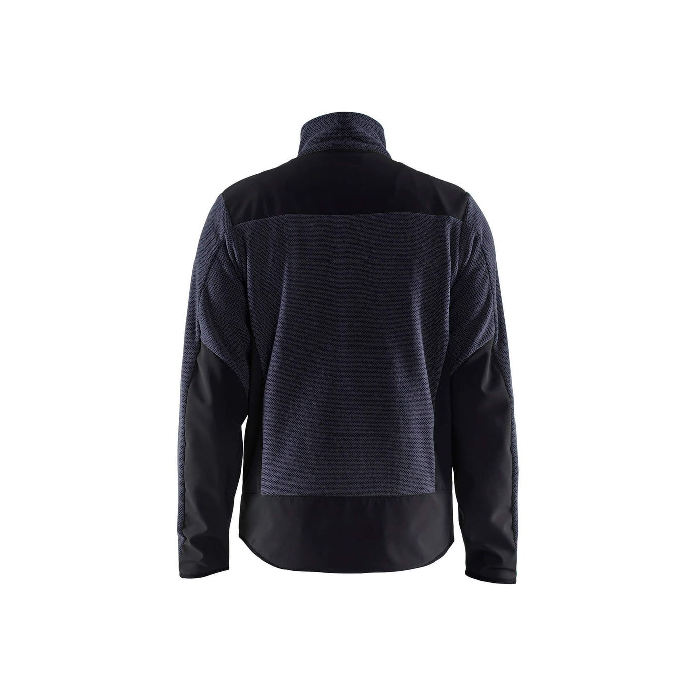 Blaklader 59422536 Knitted Jacket With Softshell Dark Navy Blue/Black Rear #colour_dark-navy-blue-black
