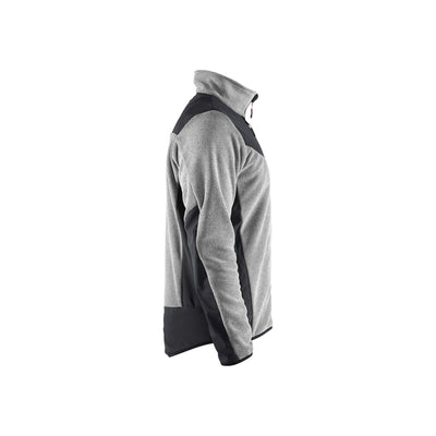 Blaklader 59422536 Knitted Jacket With Softshell Grey Melange/Black Right #colour_grey-melange-black