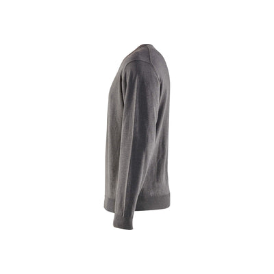 Blaklader 35902122 Knitted Pullover Sweater Black Melange Left #colour_black-melange