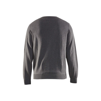 Blaklader 35902122 Knitted Pullover Sweater Black Melange Rear #colour_black-melange