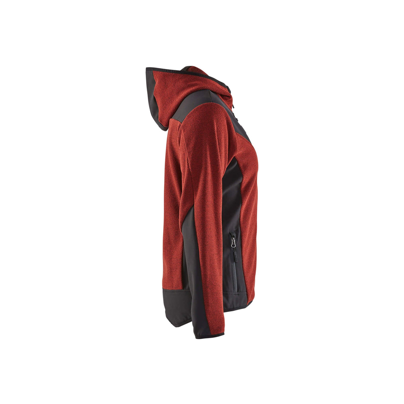 Blaklader 59412536 Knitted Womens Jacket Burned Red/Black Right #colour_burned-red-black