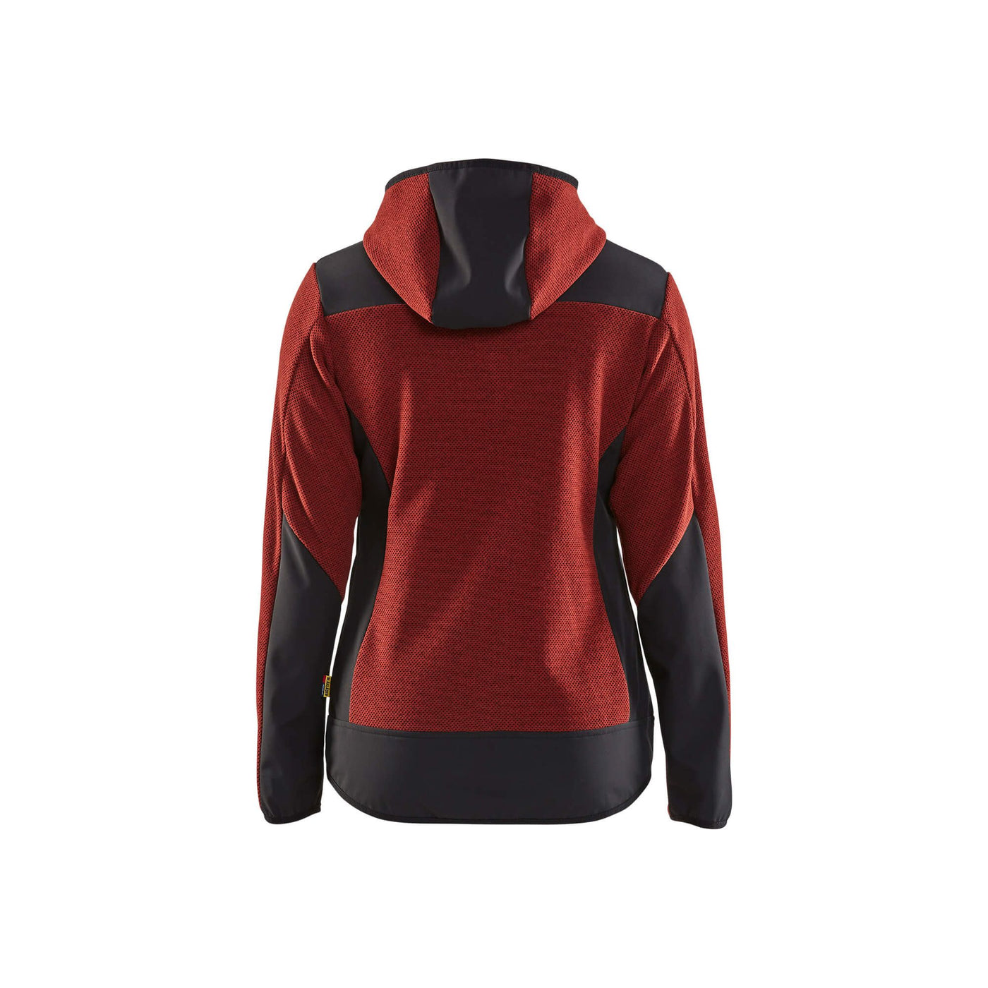 Blaklader 59412536 Knitted Womens Jacket Burned Red/Black Rear #colour_burned-red-black