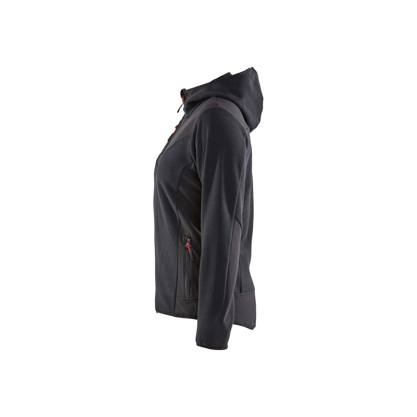 Blaklader 59412536 Knitted Womens Jacket Dark Grey/Black Left #colour_dark-grey-black