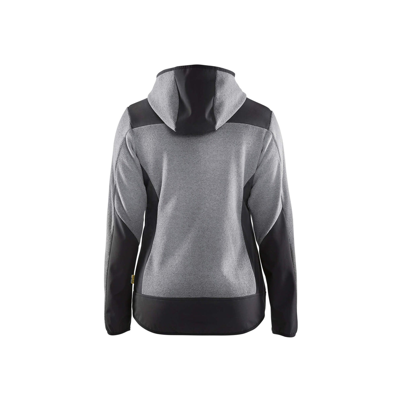Blaklader 59412536 Knitted Womens Jacket Grey Melange/Black Rear #colour_grey-melange-black