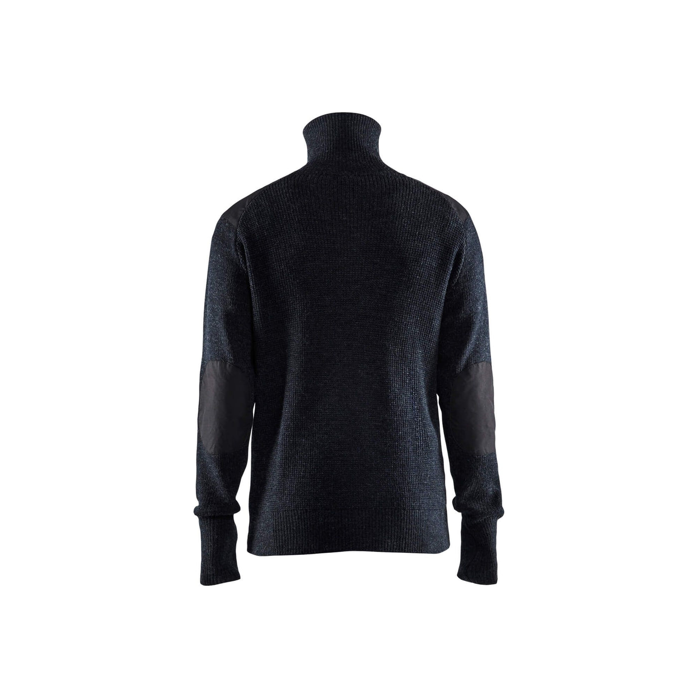 Blaklader 46301071 Knitted Wool Sweater Dark Grey/Black Rear #colour_dark-grey-black