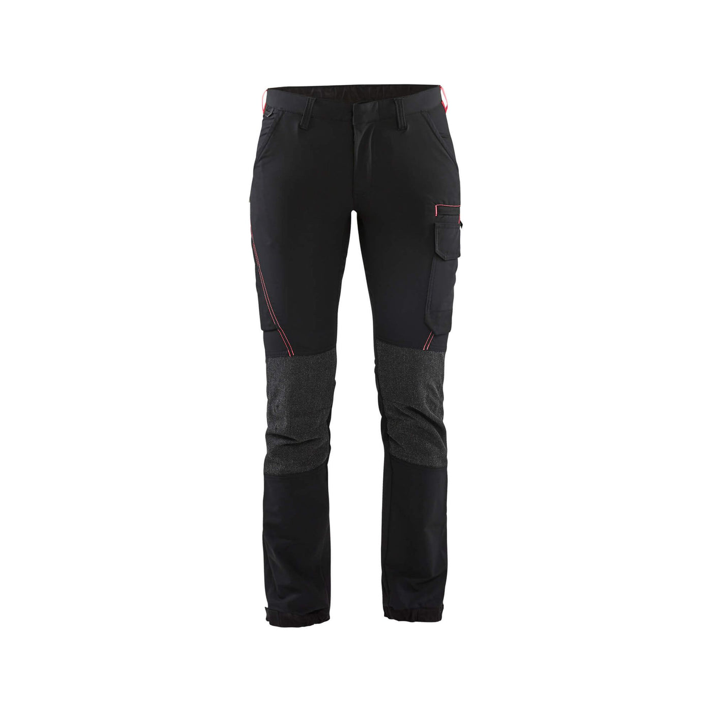 Blaklader 71221645 Ladies 4-Way-Stretch Trousers Cordura Black/Red Main #colour_black-red