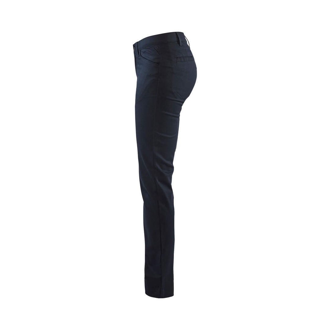 Blaklader 71651830 Ladies Chinos Stretch Dark Navy Blue Left #colour_dark-navy-blue