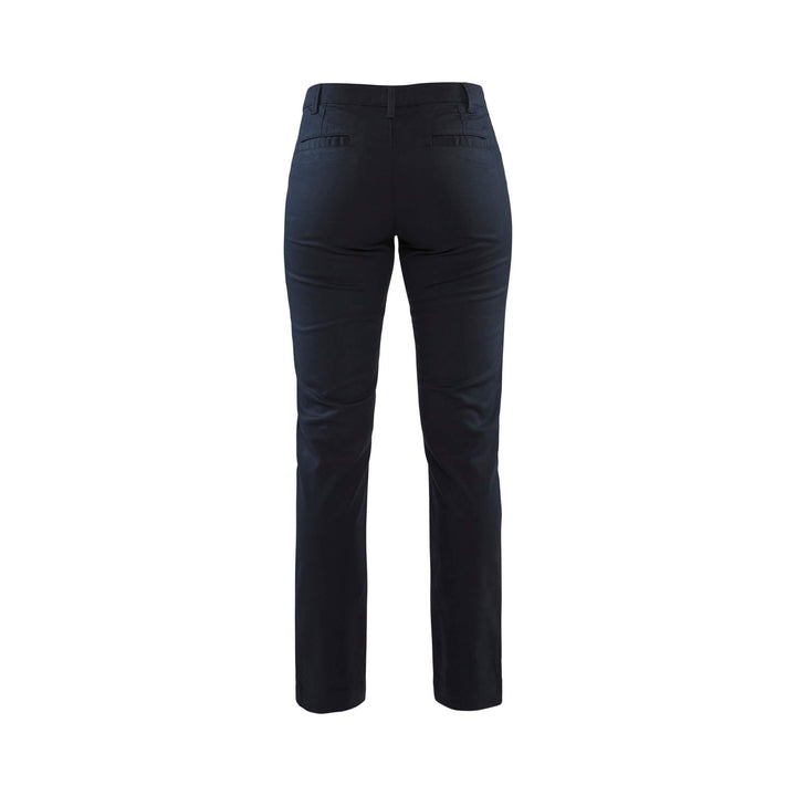 Blaklader 71651830 Ladies Chinos Stretch Dark Navy Blue Rear #colour_dark-navy-blue