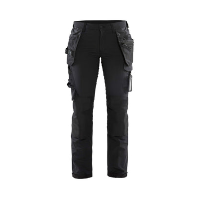 Blaklader 71921645 Ladies Craftsman Trousers4-Way-Stretch Black/Dark Grey Main #colour_black-dark-grey