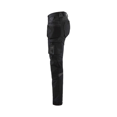 Blaklader 71921645 Ladies Craftsman Trousers4-Way-Stretch Black/Dark Grey Left #colour_black-dark-grey
