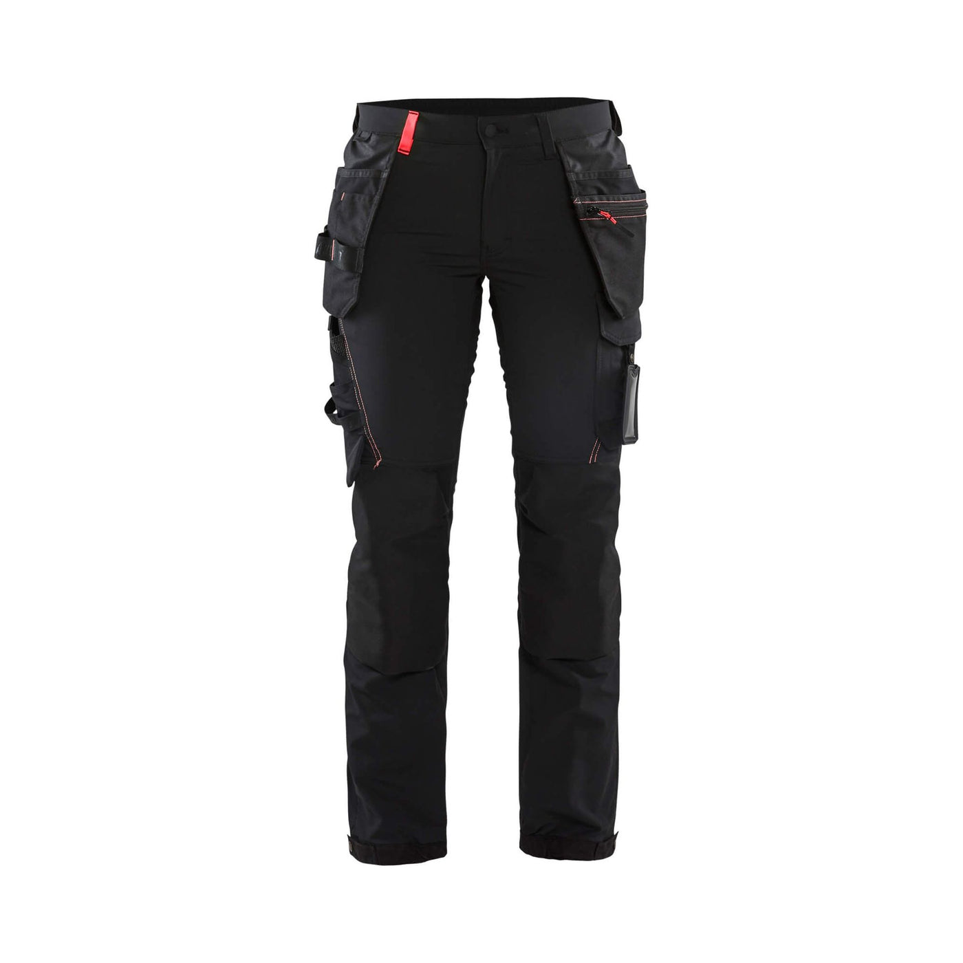 Blaklader 71921645 Ladies Craftsman Trousers4-Way-Stretch Black/Red Main #colour_black-red