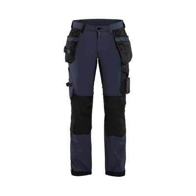 Blaklader 71921645 Ladies Craftsman Trousers4-Way-Stretch Dark Navy Blue/Black Main #colour_dark-navy-black