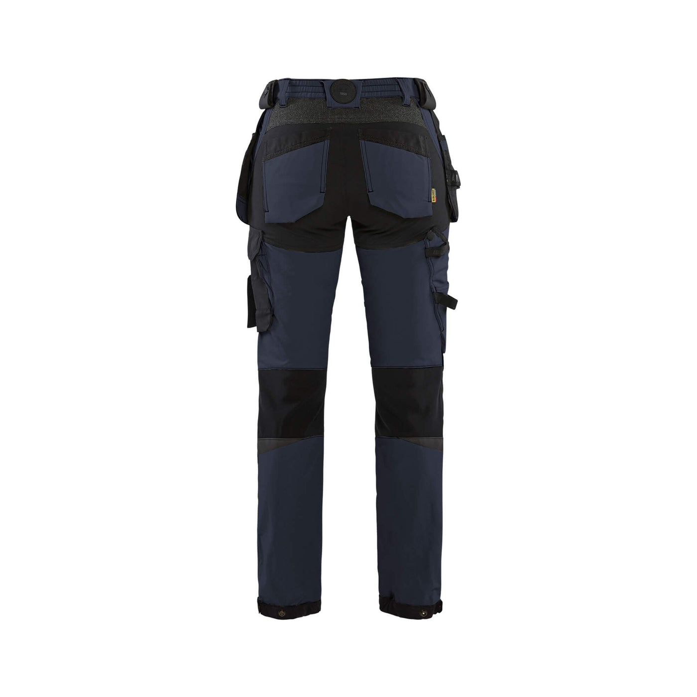 Blaklader 71921645 Ladies Craftsman Trousers4-Way-Stretch Dark Navy Blue/Black Rear #colour_dark-navy-black