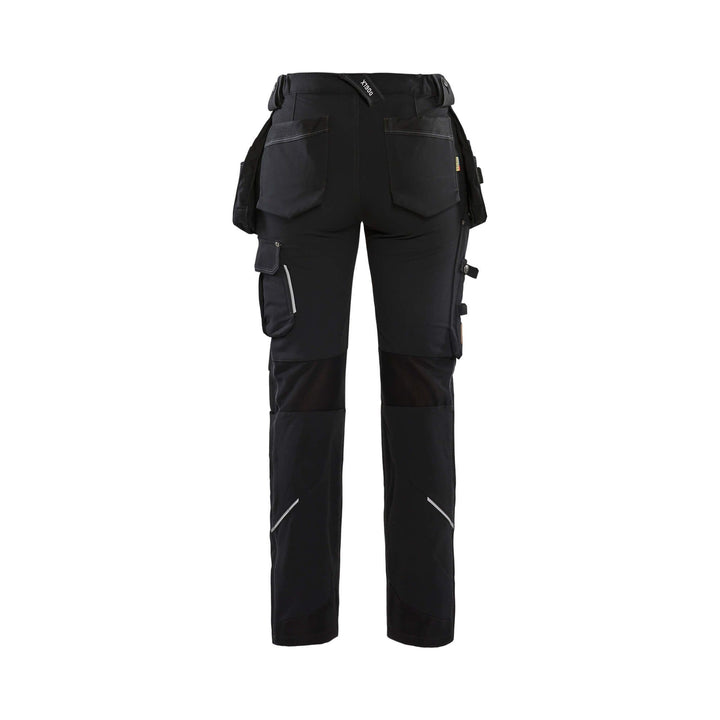 Blaklader 71981644 Ladies Craftsman Trousers4-Way-Stretch Black Rear #colour_black