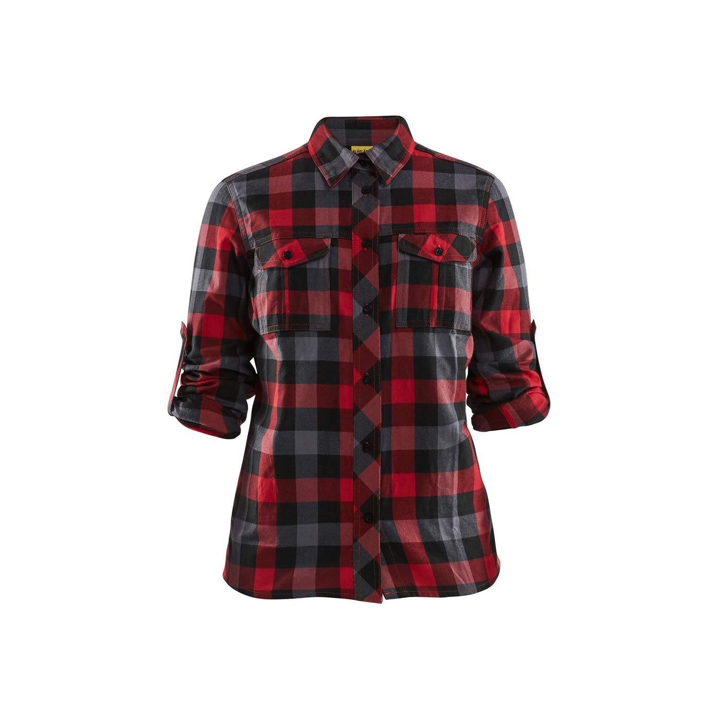Blaklader 32091152 Ladies Flannel Shirt Red/Black Main #colour_red-black