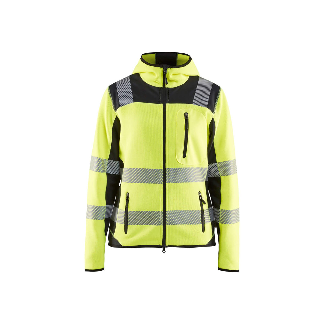 Blaklader 49672120 Ladies Hi-Vis Knitted Jacket Yellow/Black Main #colour_yellow-black