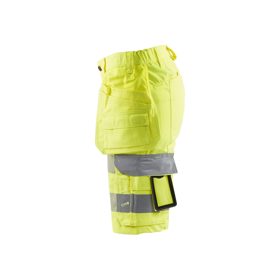 Blaklader 71861811 Ladies Hi-Vis Shorts Stretch Hi-Vis Yellow Left #colour_yellow