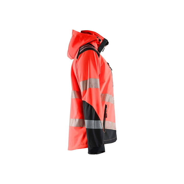 Blaklader 47912513 Ladies Hi-Vis Softshell Jacket Red/Black Right #colour_red-black