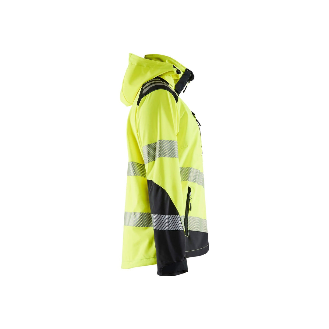 Blaklader 47912513 Ladies Hi-Vis Softshell Jacket Yellow/Black Right #colour_yellow-black