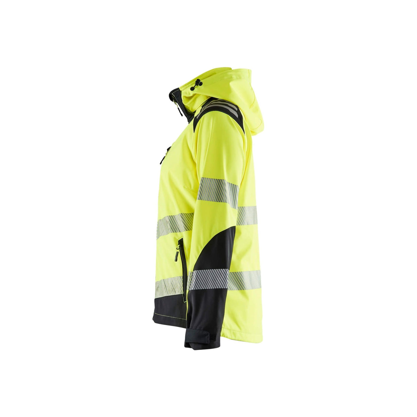 Blaklader 47912513 Ladies Hi-Vis Softshell Jacket Yellow/Black Left #colour_yellow-black
