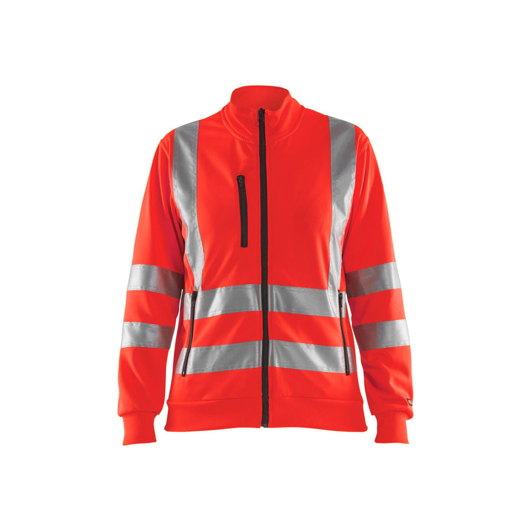 Blaklader 33081974 Ladies Hi-Vis Sweatshirt Hi-Vis Red Main #colour_hi-vis-red