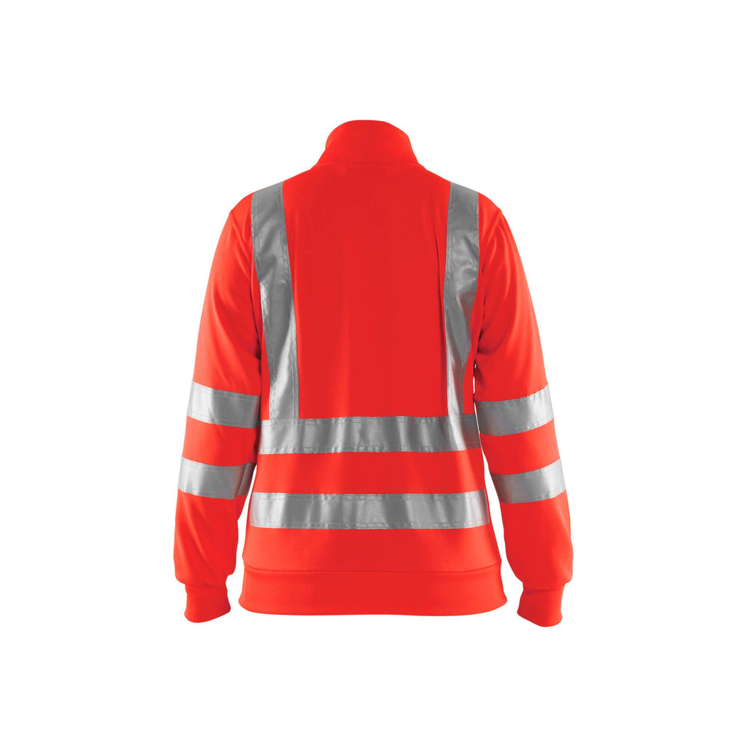 Blaklader 33081974 Ladies Hi-Vis Sweatshirt Hi-Vis Red Rear #colour_hi-vis-red