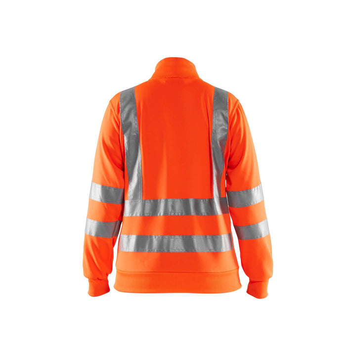 Blaklader 33081974 Ladies Hi-Vis Sweatshirt Orange Rear #colour_orange