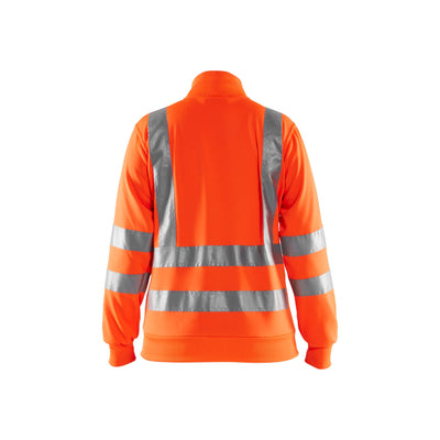 Blaklader 33081974 Ladies Hi-Vis Sweatshirt Orange Rear #colour_orange