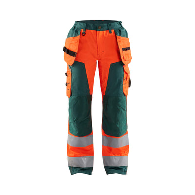 Blaklader 71561811 Ladies Hi-Vis Trousers Orange/Green Main #colour_orange-green