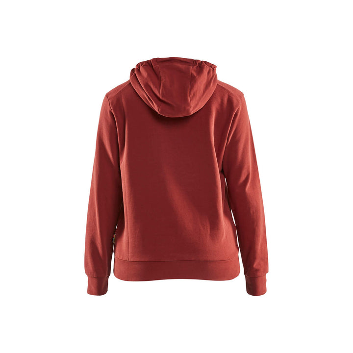 Blaklader 35601158 Ladies Hoodie 3D Burned Red Rear #colour_burned-red