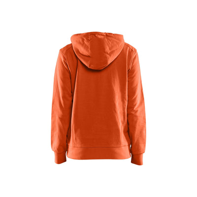 Blaklader 35601158 Womens Hoodie 3D Orange Red Rear #colour_orange-red