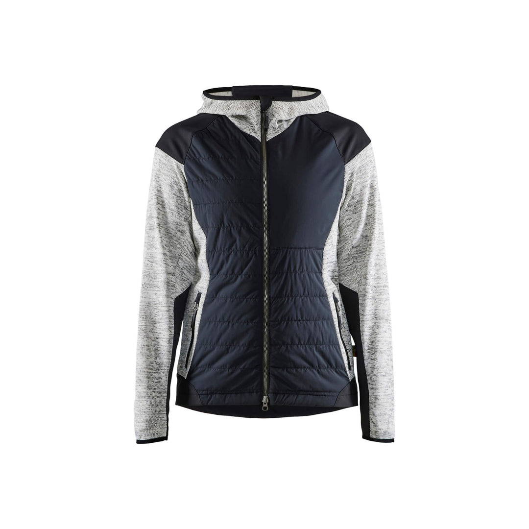 Blaklader 59312117 Ladies Hybrid Jacket Grey Melange/Black Main #colour_grey-melange-black