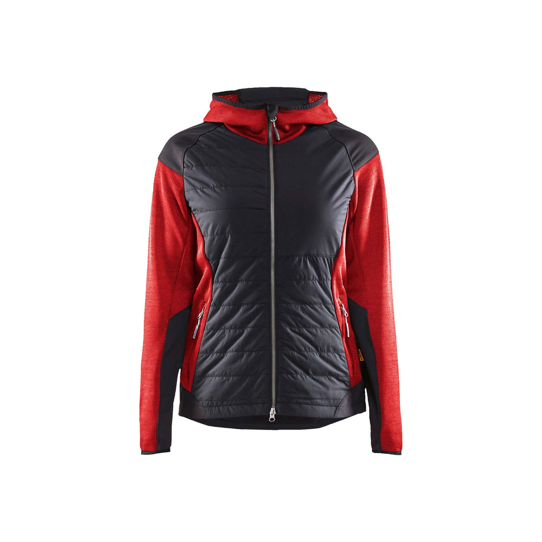 Blaklader 59312117 Ladies Hybrid Jacket Red/Black Main #colour_red-black