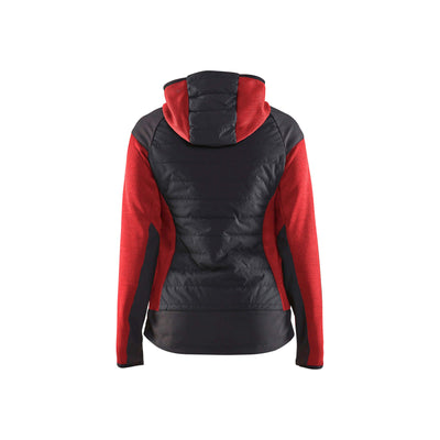 Blaklader 59312117 Ladies Hybrid Jacket Red/Black Rear #colour_red-black