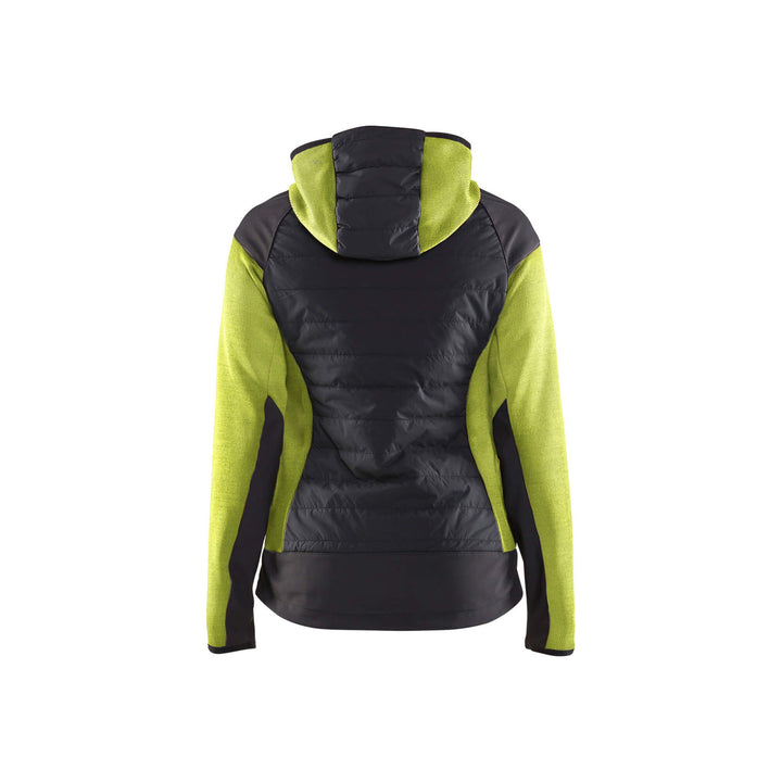 Blaklader 59312117 Ladies Hybrid Jacket Yellow/Black Rear #colour_yellow-black