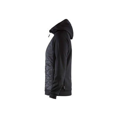 Blaklader 34642526 Ladies Hybrid Sweater Black/Dark Grey Left #colour_black-dark-grey