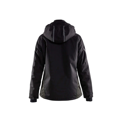 Blaklader 49721977 Ladies Lightweight Waterproof Jacket Black Rear #colour_black