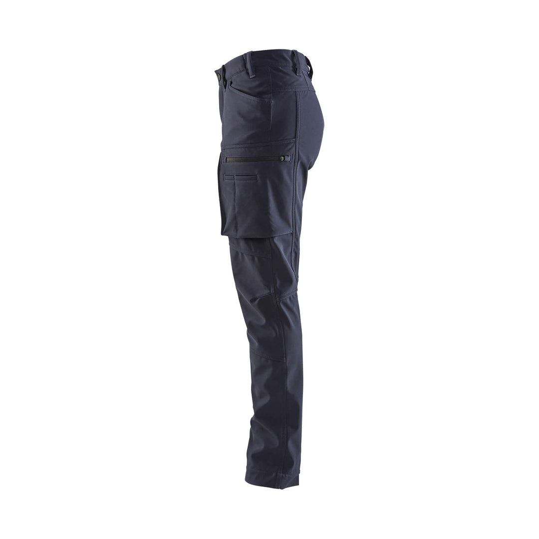 Blaklader 71772513 Ladies Softshell Trousers Winter Waterproof Dark Navy Blue Left #colour_dark-navy-blue