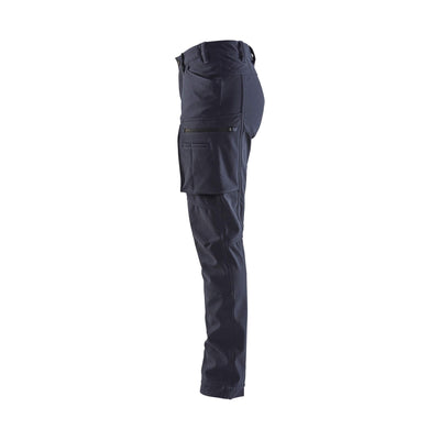 Blaklader 71772513 Ladies Softshell Trousers Winter Waterproof Dark Navy Blue Left #colour_dark-navy-blue