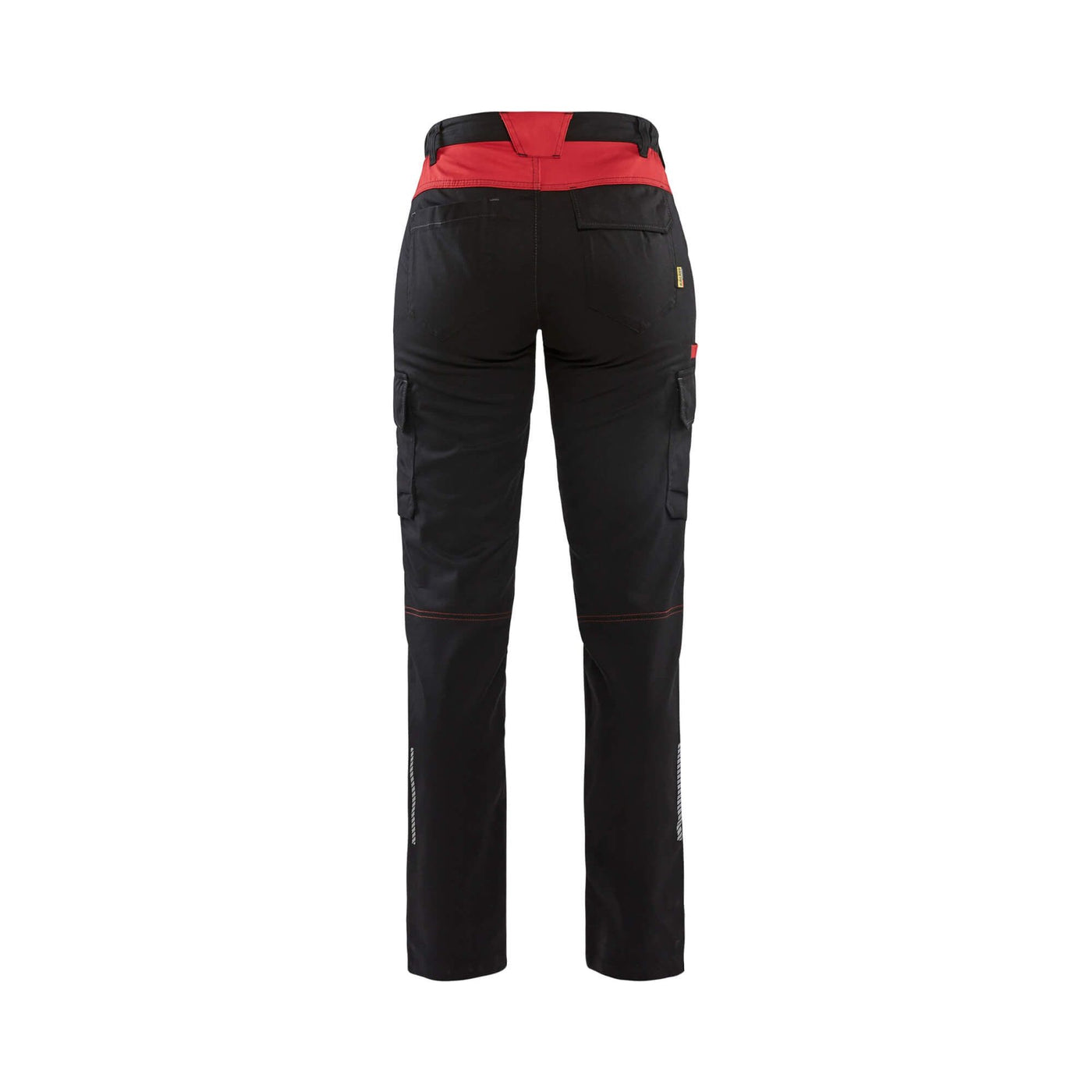 Blaklader 71441832 Ladies Stretch Trousers Black/Red Rear #colour_black-red