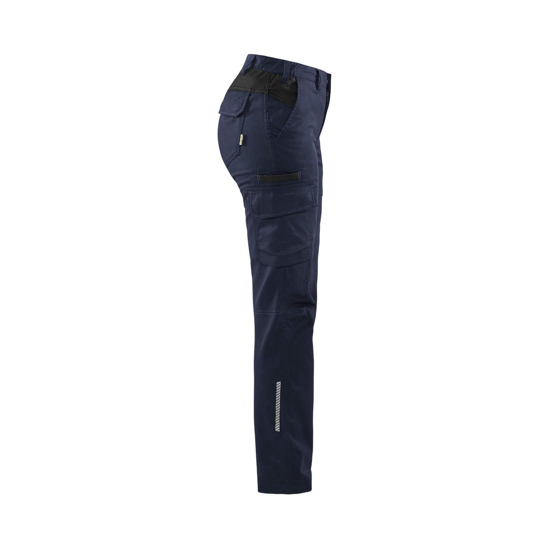 Blaklader 71441832 Ladies Stretch Trousers Dark Navy Blue/Black Right #colour_dark-navy-black