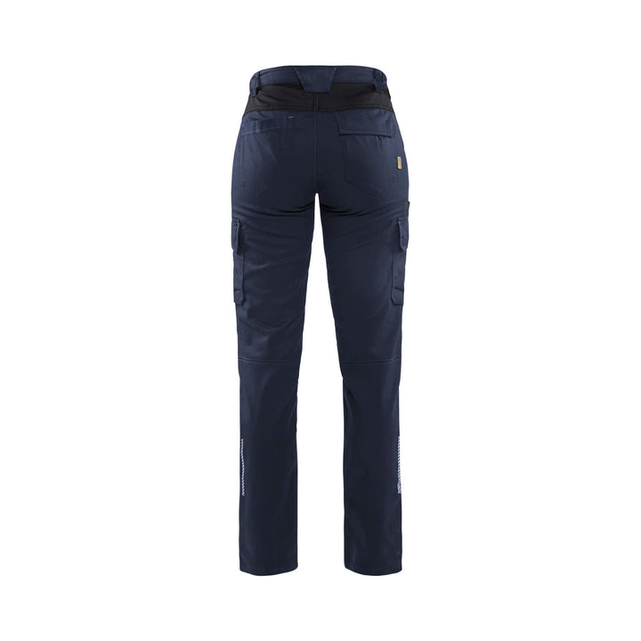 Blaklader 71441832 Ladies Stretch Trousers Dark Navy Blue/Black Rear #colour_dark-navy-black