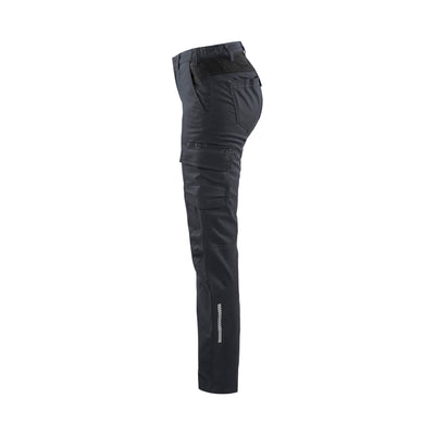 Blaklader 71441832 Ladies Stretch Trousers Mid Grey/Black Left #colour_mid-grey-black