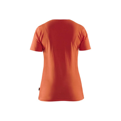 Blaklader 34311042 Womens T-Shirt 3D Orange Red Rear #colour_orange-red