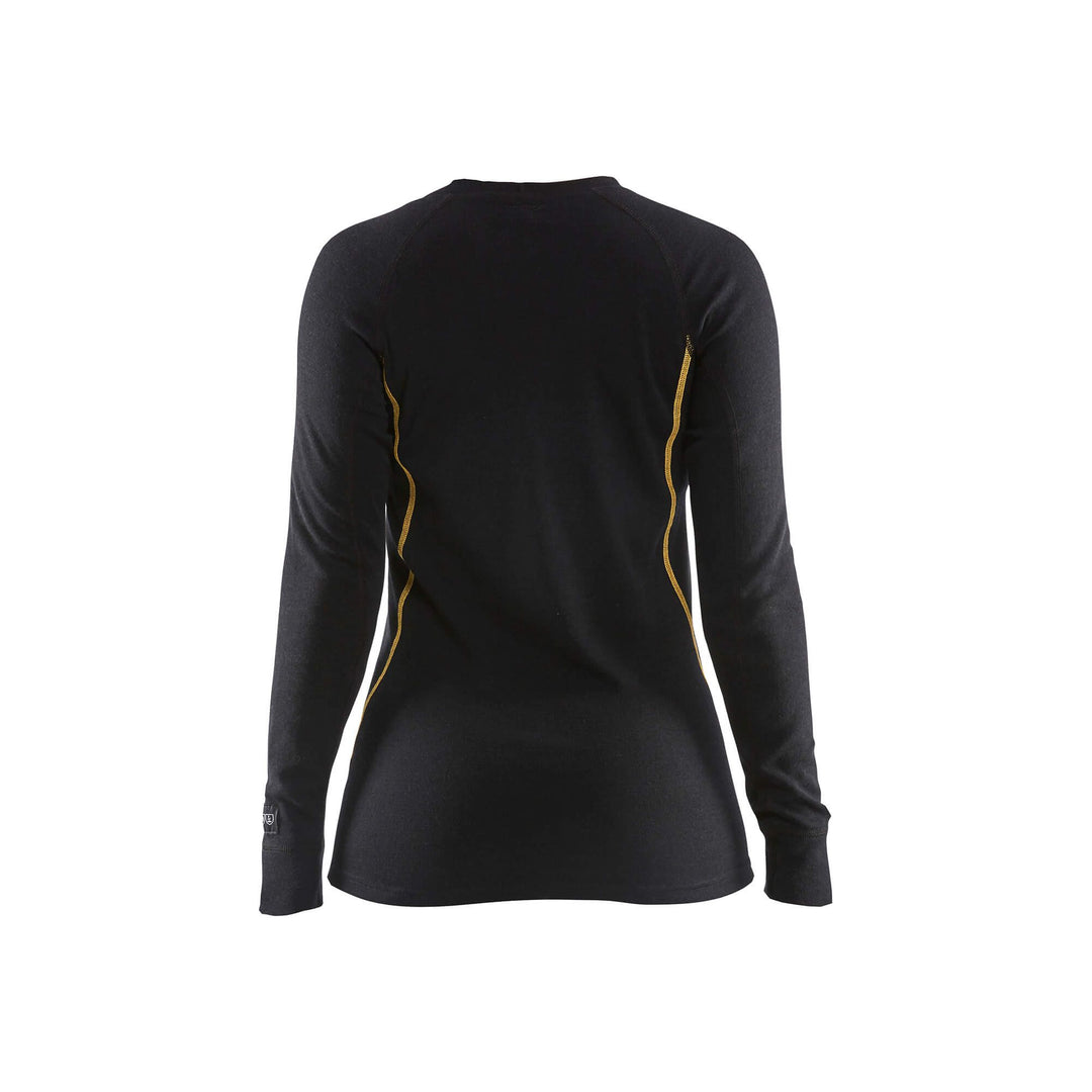 Blaklader 72131075 Ladies Thermal Top Flame-Retardant Black Rear #colour_black